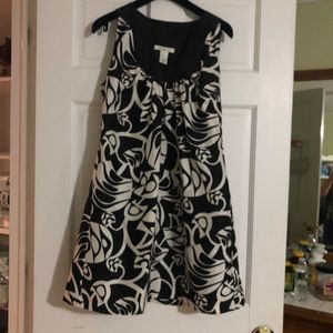Dress floral black white
